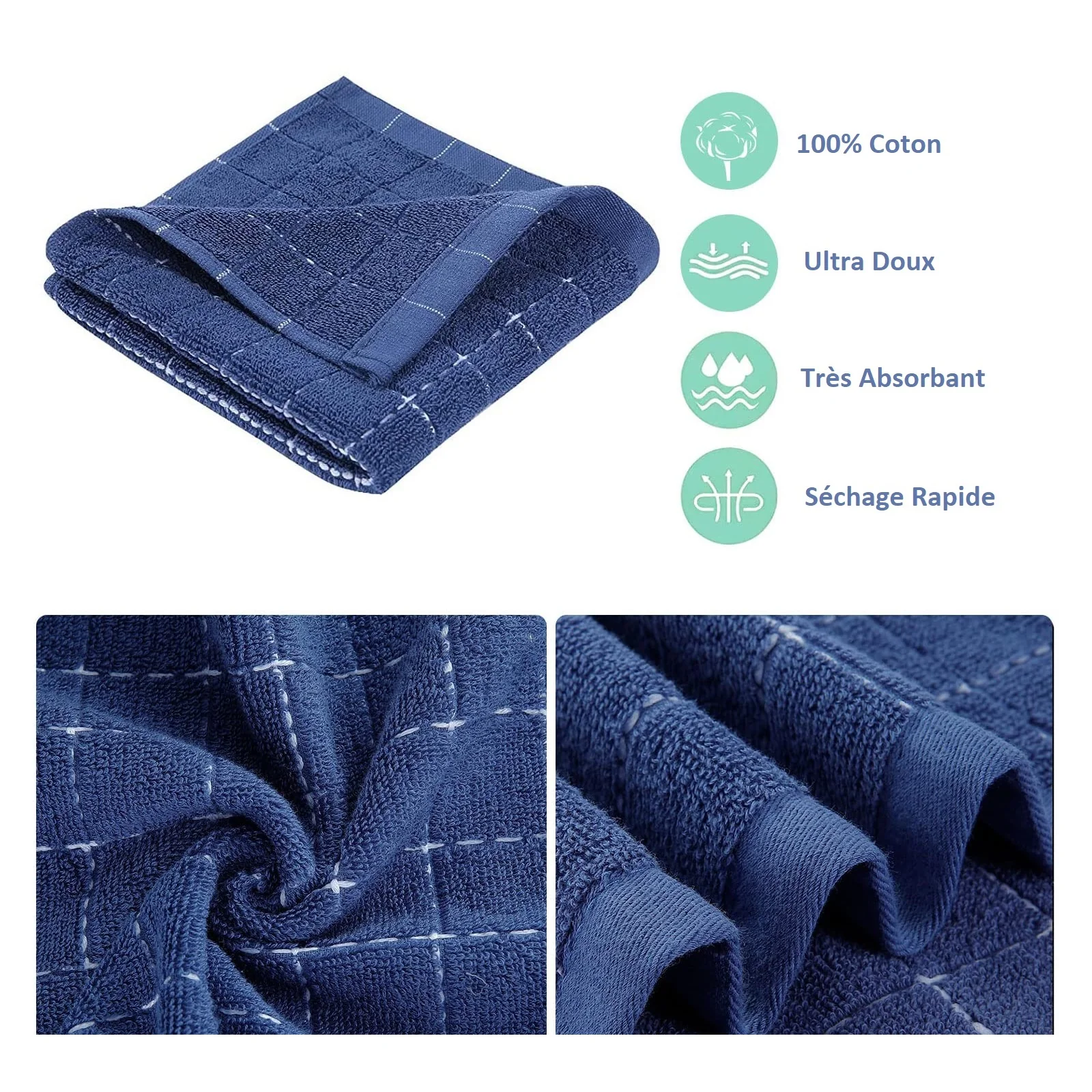 Serviette WC lavable en coton : linge de toilette réutilisable - Image 5